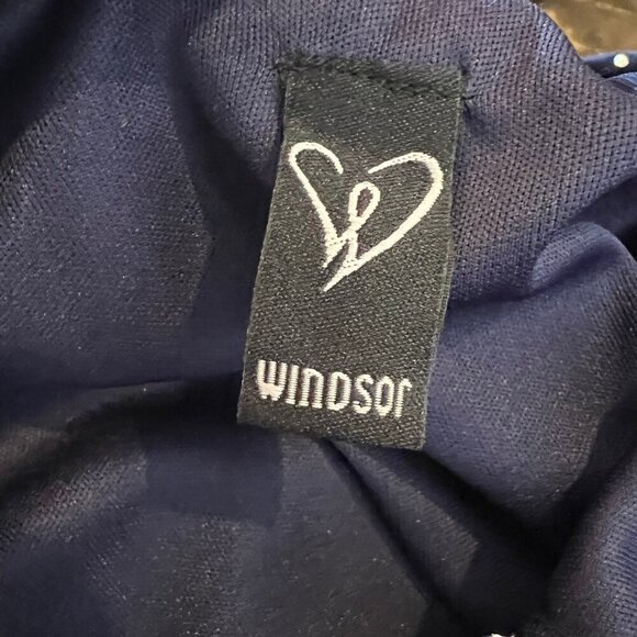 Dance All Night Rhinestone Navy Blue Mini Dress, Size Medium - Picture 9 of 9